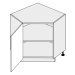 ArtExt Kuchyňská skříňka spodní rohová BONN | D12R 90 Barva korpusu: Bílá