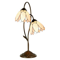 Clayre&Eef Stolní lampa v Tiffany stylu Liliana, 2zdrojová