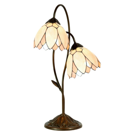 Clayre&Eef Stolní lampa v Tiffany stylu Liliana, 2zdrojová Clayre & Eef