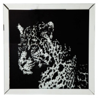 KARE Design Zarámovaný obraz Mirror Leopard 80x80cm