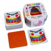 Pexeso Pro děti 64 karet v plechové krabičce 6x 6x 4 cm, Hmaťák