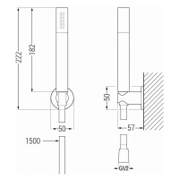 MEXEN/S Zero SET umyvadlová + vanová baterie s příslušenstvím R70, chrom 71103R70-00