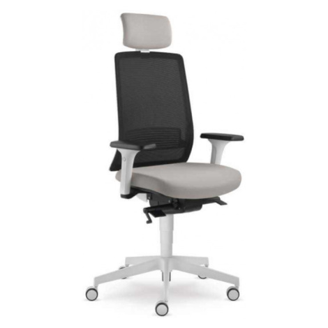 LD SEATING kancelářská židle Lyra 216-AT síťovaný opěrák, bílý rám