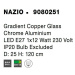 NOVA LUCE závěsné svítidlo NAZIO měděné sklo s přechodem chromovaný hliník E27 1x12W 230V IP20 b
