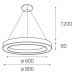 LED2 3270831DT SATURN 80 P-Z, W DIM 80W 3000K závěsné bílé