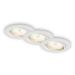 BRILONER 3ks sada LED vestavné svítidlo, pr. 8,6 cm, 5 W, bílé BRI 7219-036