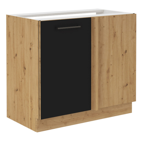 Spodní kuchyňská skříňka, černý mat / dub artisan, Monro 105 ND 1FFBB Tempo Kondela