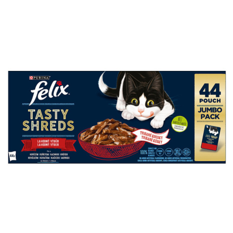 FELIX Tasty Shreds lahodný výběr ve šťávě 44 x 80 g