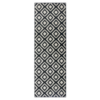 Kusový koberec Hamla 105477 Black Cream 80x300 cm