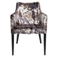 KARE Design Hnědá čalouněná židle s područkami Black Mode Sublime