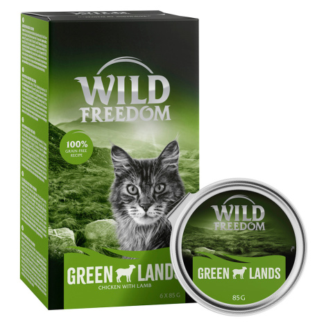 Výhodné balení Wild Freedom Adult vaničky 24 x 85 g - green lands - jehněčí a kuřecí