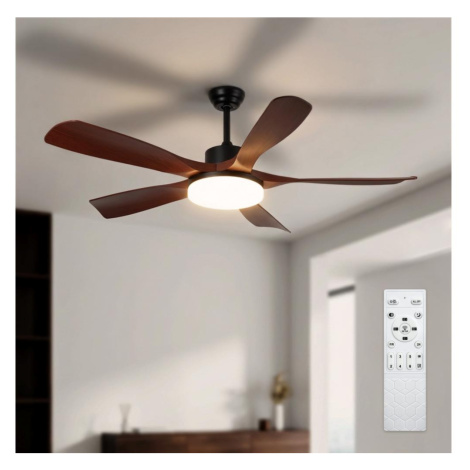 Brilagi - LED Stmívatelný stropní látor LED/34W/230V 132 cm černá/hnědá +DO WF-OSD-191