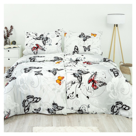Stanex Bavlněné povlečení Motýl bílá