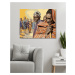 Malování podle čísel - AFRIKA DOMORODCI (D. RUSTY RUST) Rozměr: 40x50 cm, Rámování: vypnuté plát
