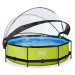 Bazén s krytem a filtrací Lime pool Exit Toys kruhový ocelová konstrukce 300*76 cm zelený od 6 l