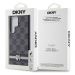 Zadní kryt DKNY PU Leather Checkered Pattern and Stripe pro Samsung Galaxy S24 Ultra, černá