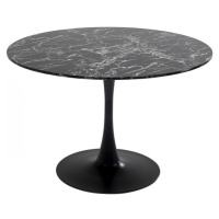 KARE Design Kulatý stůl Veneto - mramorově černý, Ø110cm