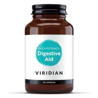 Viridian High Potency Digestive Aid (Enzymy, betain, zázvor a máta) 90 kapslí