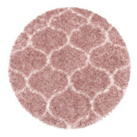 Ayyildiz koberce Kusový koberec Salsa Shaggy 3201 rose kruh - 200x200 (průměr) kruh cm