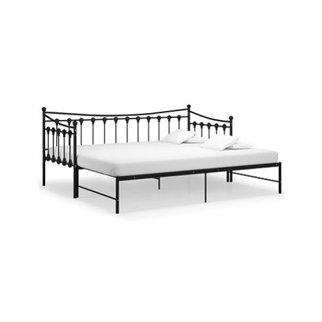 Shumee Rám vysouvací postele/pohovky - černý, kovový, 90 × 200 cm