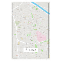 Mapa Žilina color, (26.7 x 40 cm)