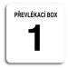 Accept Piktogram "převlékací box XI" (80 × 80 mm) (bílá tabulka - černý tisk bez rámečku)