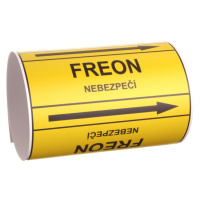 Páska na značení potrubí Signus M25 - FREON Samolepka 130 x 100 mm, délka 1,5 m, Kód: 25880