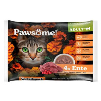 Pawsome Adult s kachním masem Multipack 4 × 85 g