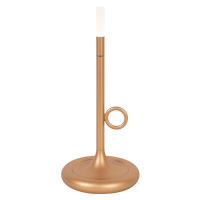 Venkovní stolní lampa zlatá včetně LED s dotykovým stmívačem dobíjecí - Sjarel