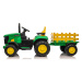Mamido Dětský elektrický traktor s vlečkou 12V 7Ah zelený