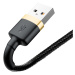 Baseus Cafule extra odolný nylonem opletený kabel USB / Lightning QC3.0 2,4A 1m black-gold