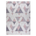 Dywany Łuszczów Kusový koberec Sion Sisal Triangles B3006A ecru/pink – na ven i na doma - 80x150