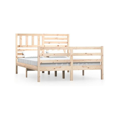 Rám postele masivní dřevo 160 × 200 cm, 3101098 SHUMEE