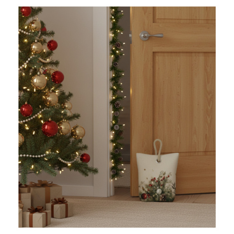 Dveřní zarážka - závaží, Vánoční větvičky a ozdoby, 22 x 23 cm FORBYT