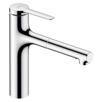 HANSGROHE Zesis M33 Dřezová baterie 160, s výsuvnou sprškou, sBox lite, chrom 74804000