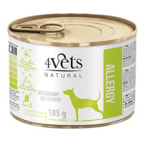 4vets NATURAL VETERINARY EXCLUSIVE ALLERGY Lamb 185g pro psy s potravinovou intoleranc