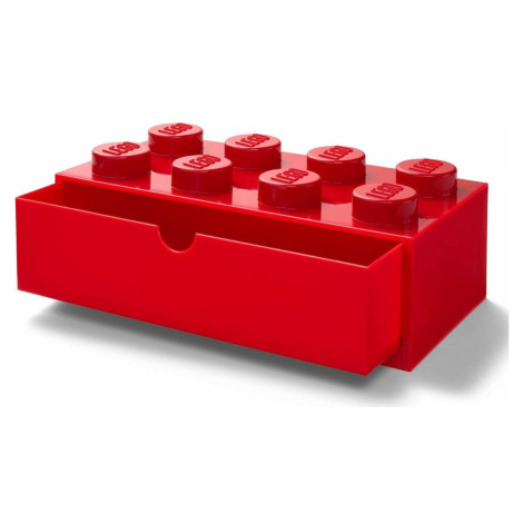 LEGO® stolní box 8 se zásuvkou - červená