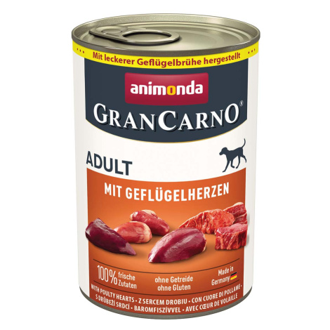 Animonda GranCarno Adult s drůbežími srdci 24x400g