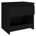 Noční stolek černý 40 × 30 × 39 cm dřevotříska