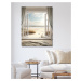 Obrazy na stěnu - Výhled z francouzského okna na moře Rozměr: 40x50 cm, Rámování: vypnuté plátno