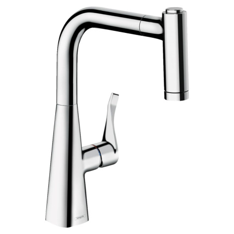 Dřezová baterie Hansgrohe Metris M71 s vytahovací sprškou chrom 14834000