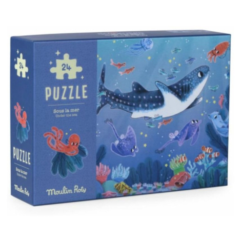 MOULIN ROTY Puzzle svítící ve tmě Pod mořem - 24 pcs