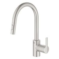 Dřezová baterie Grohe Feel s vytahovací sprškou, 2 proudy supersteel 31486DC1