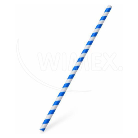 WIMEX s.r.o. Brčka papírová Spirála modrá `JUMBO` Ø8mm x 25cm [100 ks]