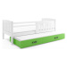 BMS Dětská postel KUBUŠ 2 s přistýlkou | bílá Barva: bílá / zelená, Rozměr: 190 x 80 cm