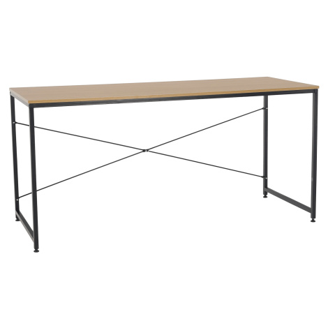 Psací stůl, dub / černá, 150x60 cm, MELLORA Tempo Kondela