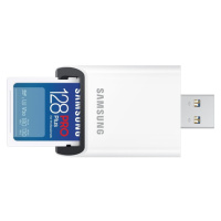 Samsung SDXC 128GB PRO PLUS + USB adaptér MB-SD128SB/WW Modrá