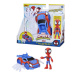 Spider-man Spidey and his Amazing friends tématické vozidlo - Miles with Drill Spinner