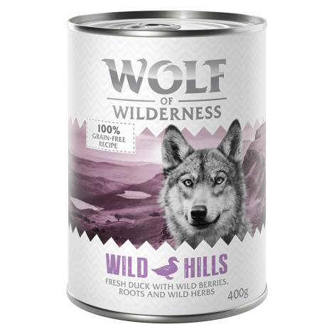 Wolf of Wilderness Adult 6 x 400 g - single protein - Wild Hills - kachní