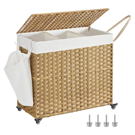 SONGMICS Koš na prádlo Laun 160 L hnědý